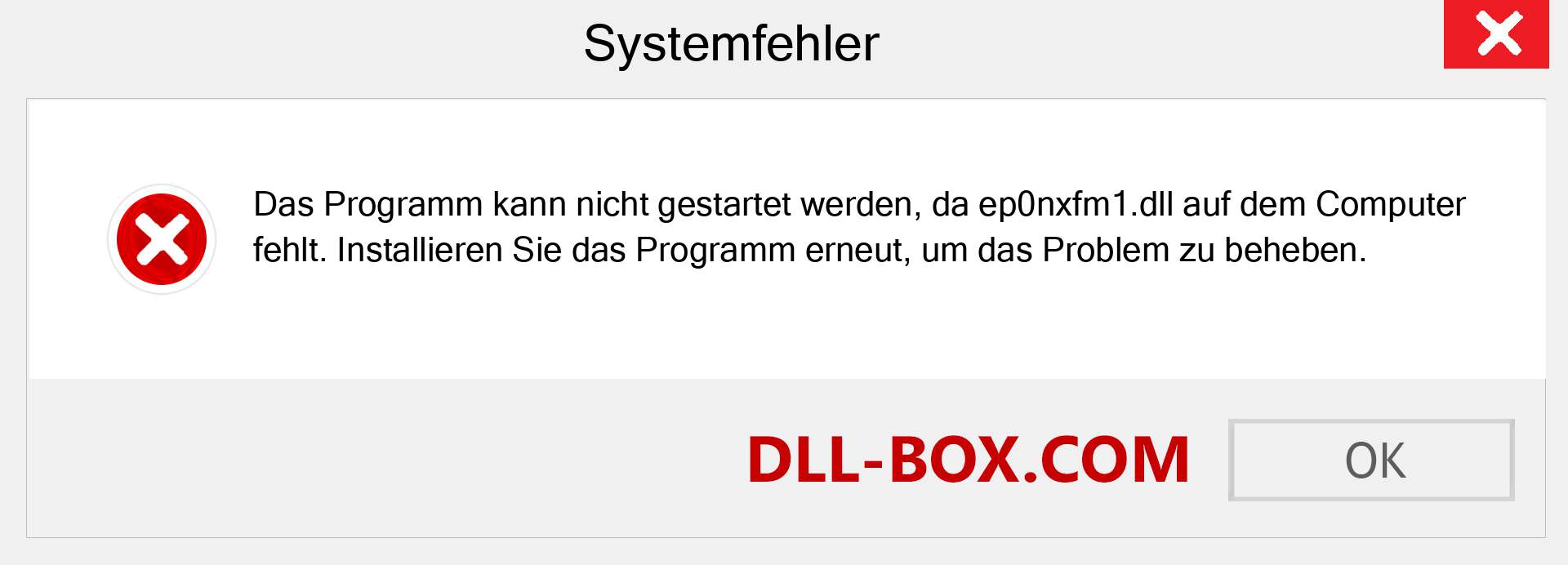 ep0nxfm1.dll-Datei fehlt?. Download für Windows 7, 8, 10 - Fix ep0nxfm1 dll Missing Error unter Windows, Fotos, Bildern