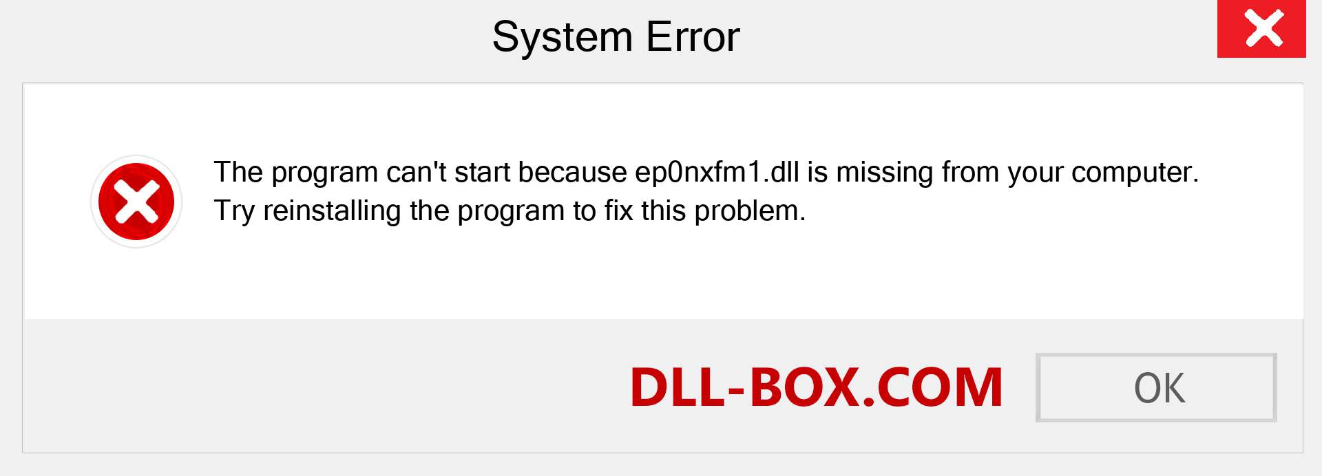  ep0nxfm1.dll file is missing?. Download for Windows 7, 8, 10 - Fix  ep0nxfm1 dll Missing Error on Windows, photos, images