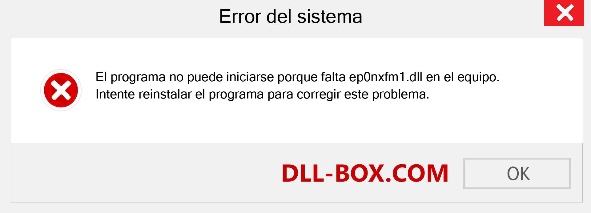 ¿Falta el archivo ep0nxfm1.dll ?. Descargar para Windows 7, 8, 10 - Corregir ep0nxfm1 dll Missing Error en Windows, fotos, imágenes